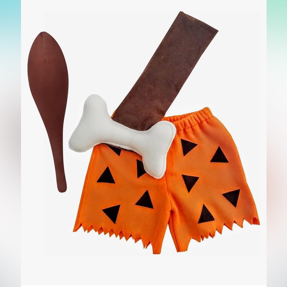 Bam Bam Costume Set - Orange and Brown
